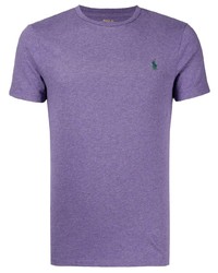 T-shirt à col rond violet Polo Ralph Lauren