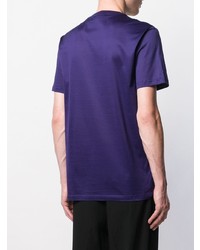 T-shirt à col rond violet Lanvin