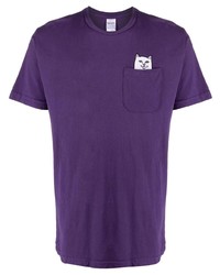 T-shirt à col rond violet RIPNDIP