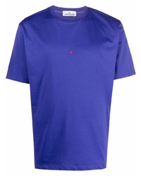 T-shirt à col rond violet Stone Island