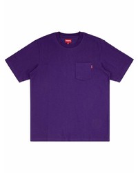 T-shirt à col rond violet Supreme
