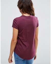 T-shirt à col rond violet Asos