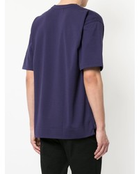 T-shirt à col rond violet Monkey Time