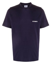 T-shirt à col rond violet Vetements
