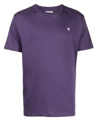 T-shirt à col rond violet Wood Wood
