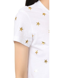 T-shirt à étoiles blanc Markus Lupfer