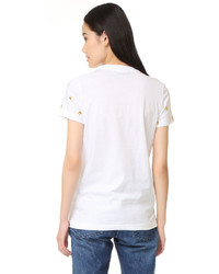 T-shirt à étoiles blanc Markus Lupfer