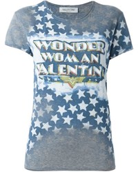 T-shirt à étoiles gris Valentino