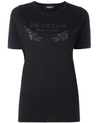 T-shirt à étoiles noir Dsquared2