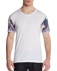 T-shirt à fleurs blanc