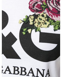 T-shirt à fleurs blanc Dolce & Gabbana