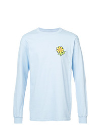 T-shirt à manche longue à fleurs bleu clair Très Bien
