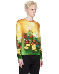 T-shirt à manche longue à fleurs marron clair Stockholm (Surfboard) Club