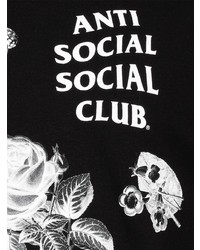 T-shirt à manche longue à fleurs noir Anti Social Social Club