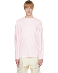 T-shirt à manche longue à fleurs rose