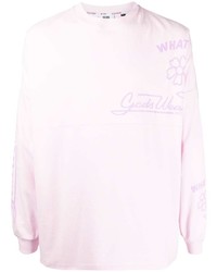 T-shirt à manche longue à fleurs rose Gcds