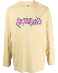 T-shirt à manche longue à fleurs vert menthe Jacquemus