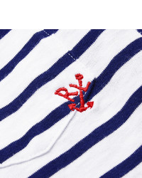 T-shirt à manche longue à rayures horizontales blanc et bleu marine Polo Ralph Lauren