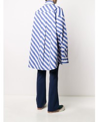 T-shirt à manche longue à rayures horizontales blanc et bleu Marni