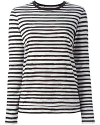 T-shirt à manche longue à rayures horizontales blanc et noir Marc by Marc Jacobs