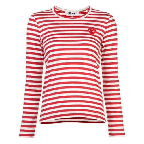 comme des garçons t shirt rouge