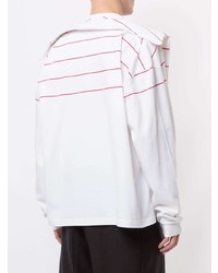 T-shirt à manche longue à rayures horizontales blanc et rouge Y/Project