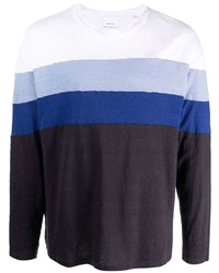 T-shirt à manche longue à rayures horizontales bleu marine Isabel Marant