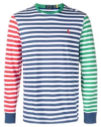 T-shirt à manche longue à rayures horizontales bleu marine Polo Ralph Lauren