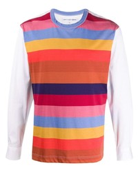 T-shirt à manche longue à rayures horizontales multicolore Comme Des Garcons SHIRT