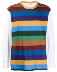 T-shirt à manche longue à rayures horizontales multicolore Comme Des Garcons SHIRT
