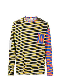 T-shirt à manche longue à rayures horizontales multicolore Marni