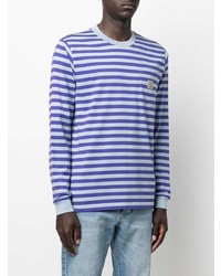 T-shirt à manche longue à rayures horizontales violet Carhartt WIP