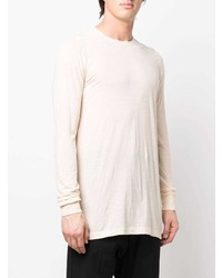 T-shirt à manche longue beige Rick Owens