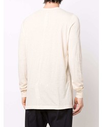 T-shirt à manche longue beige Rick Owens