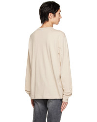 T-shirt à manche longue beige Acne Studios