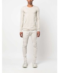 T-shirt à manche longue beige Rick Owens