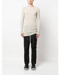 T-shirt à manche longue beige Rick Owens