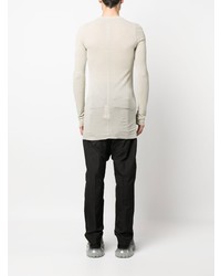 T-shirt à manche longue beige Rick Owens