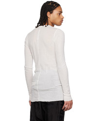 T-shirt à manche longue beige Rick Owens