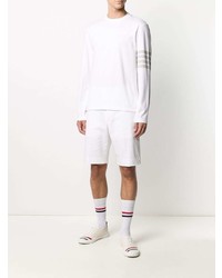 T-shirt à manche longue blanc Thom Browne