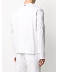 T-shirt à manche longue blanc Thom Browne