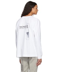 T-shirt à manche longue blanc Moncler Genius