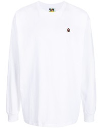 T-shirt à manche longue blanc A Bathing Ape