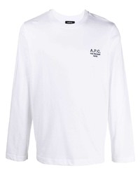 T-shirt à manche longue blanc A.P.C.