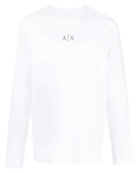 T-shirt à manche longue blanc Armani Exchange