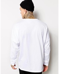 T-shirt à manche longue blanc Asos