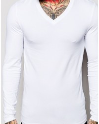 T-shirt à manche longue blanc Asos