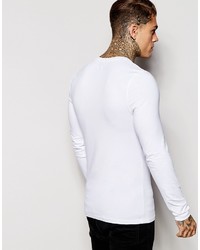 T-shirt à manche longue blanc Asos