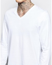 T-shirt à manche longue blanc Asos