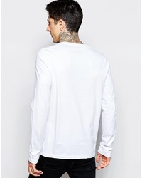 T-shirt à manche longue blanc Asos